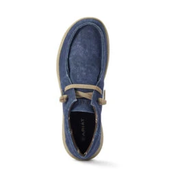 Ariat Men's Hilo Stretch Lace Heather Blue 10040442 -Western Cowboy Fashion 10040442 toe