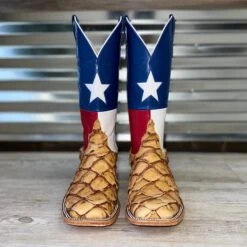 Men's Anderson Bean Texas Flag Big Bass Boots
