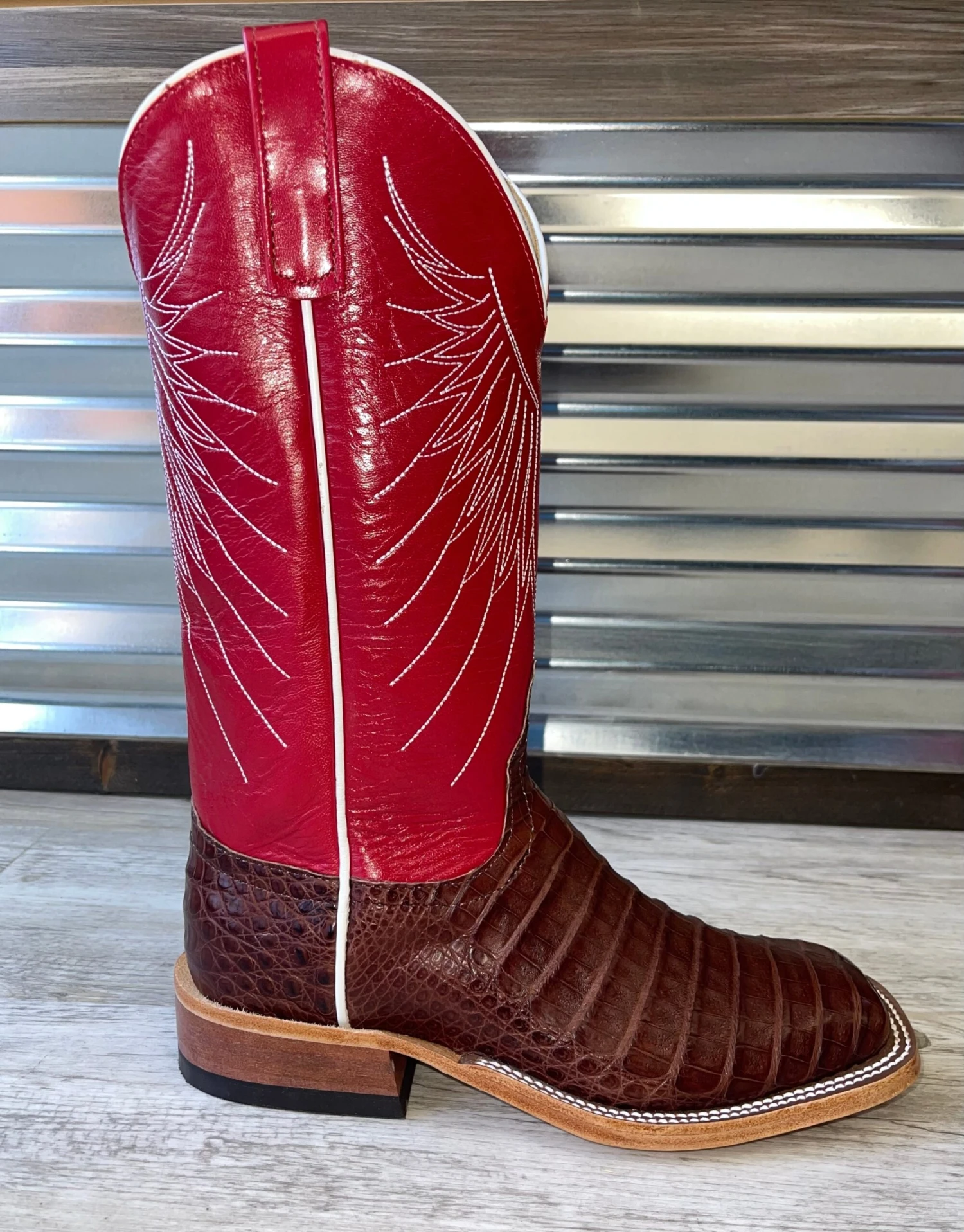 Anderson Bean Men's Tobacco Caiman Crocodile Belly S3014 5 Anderson Bean Men's Tobacco Caiman Crocodile Belly S3014 - Image 3