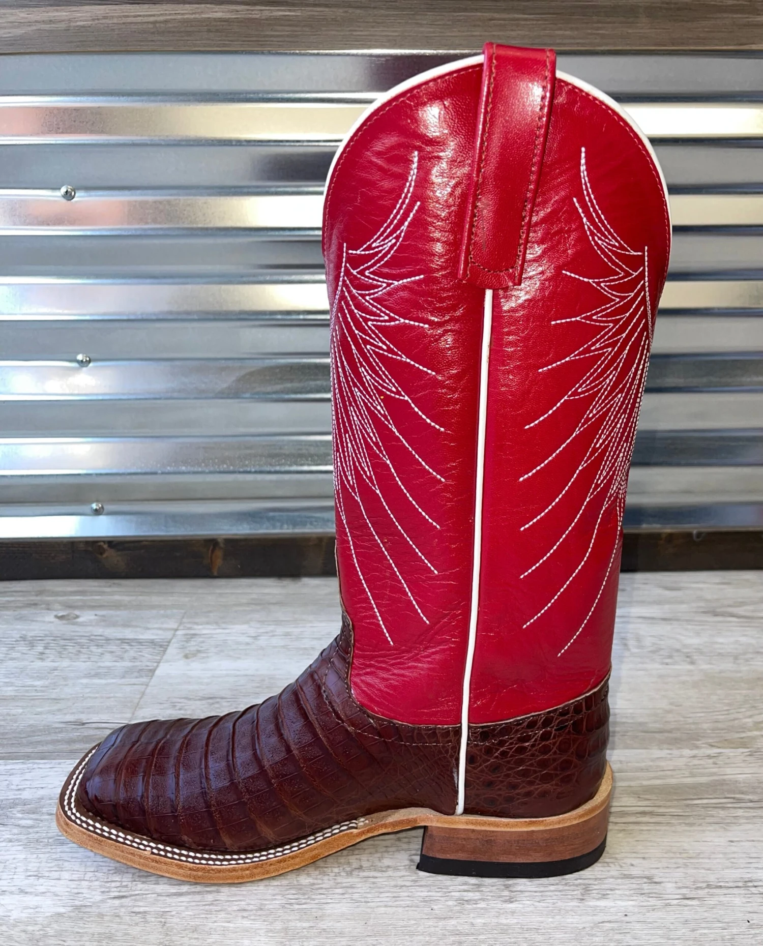 Anderson Bean Men's Tobacco Caiman Crocodile Belly S3014 6 Anderson Bean Men's Tobacco Caiman Crocodile Belly S3014 - Image 4