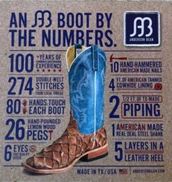 Anderson Bean Men's Tobacco Caiman Crocodile Belly S3014 14 Anderson Bean Men's Tobacco Caiman Crocodile Belly S3014 -Western Cowboy Fashion IMG 3086