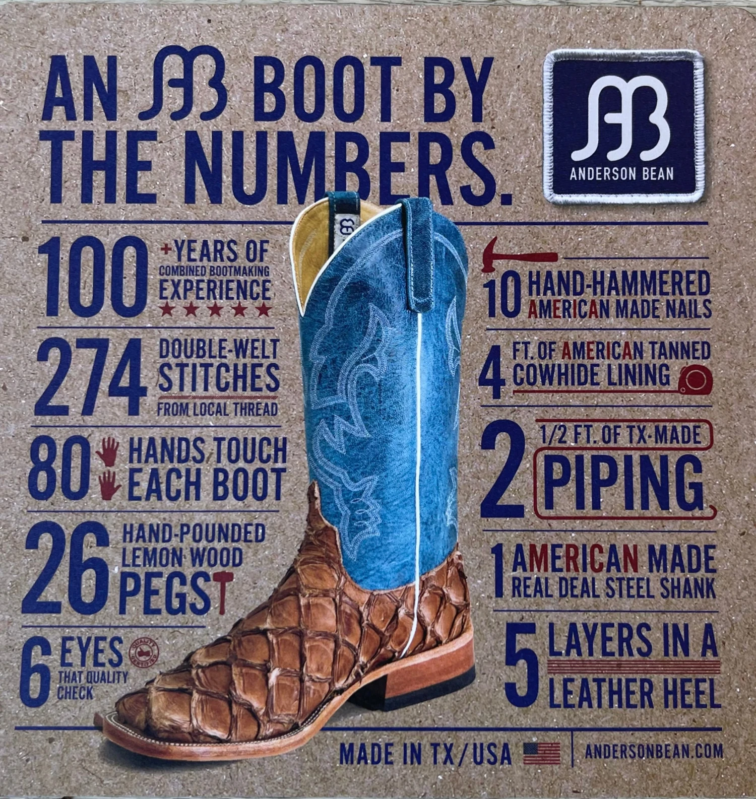 Anderson Bean Men's Tobacco Caiman Crocodile Belly S3014 8 Anderson Bean Men's Tobacco Caiman Crocodile Belly S3014 - Image 6