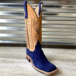 Anderson Bean Royal Blue Wyoming Roughouts -Western Cowboy Fashion IMG 3669