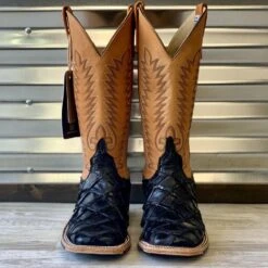 Western Cowboy Fashion 31 Anderson Bean Black Sea Bass (B Width)