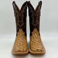 Cowtown Antique Saddle Ostrich Print Boot