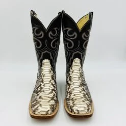 Men's Cowtown Square Toe Python Snake Skin Boot
