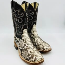 Men's Cowtown Square Toe Python Snake Skin Boot -Western Cowboy Fashion IMG 8299