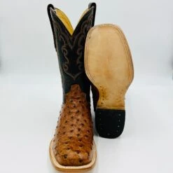 Cowtown Cognac Ostrich Print Boot -Western Cowboy Fashion IMG 8312