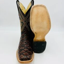 Cowtown Chocolate Fish Print Boot -Western Cowboy Fashion IMG 8326